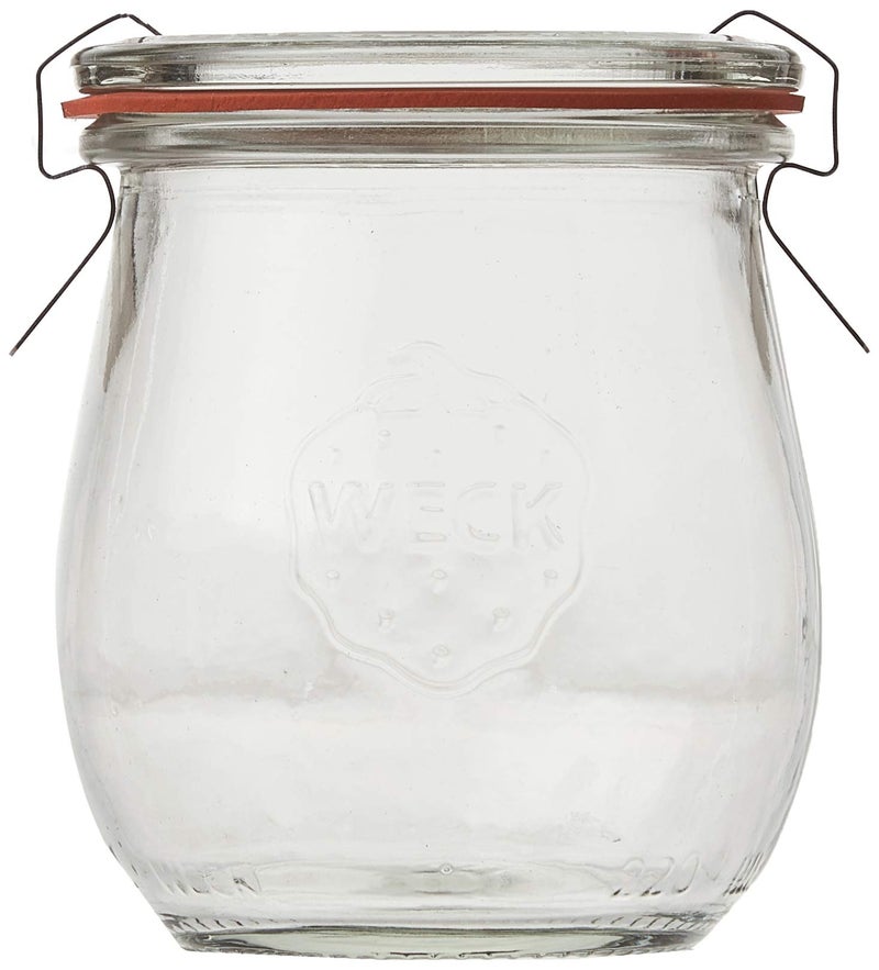 Weck Mini Tulip Jelly Jar with Glass Lids 6 Rings and 12 Clamps, 6 Count (Pack of 1) - Image 2